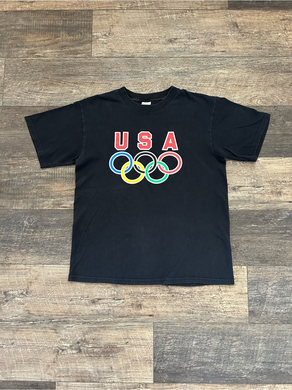 Vintage 2000s Official Olympics USA Sports Black T-Shirt Y2K Men's Sz M